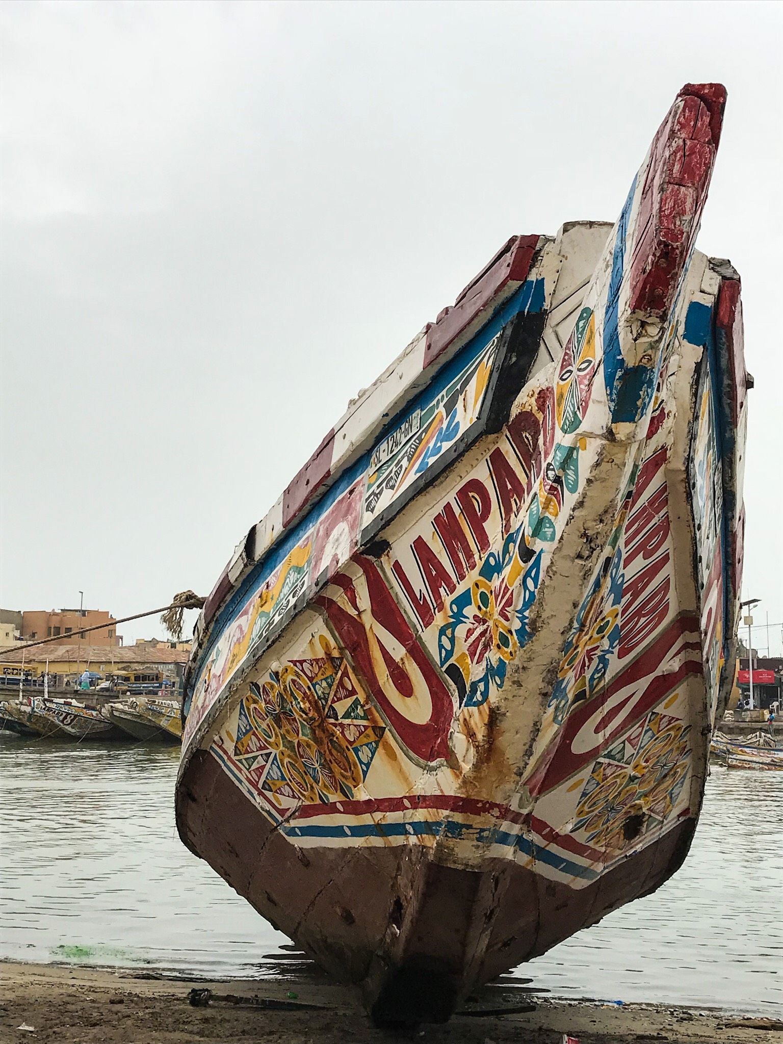 Colourful boat in St Louis, Senegal